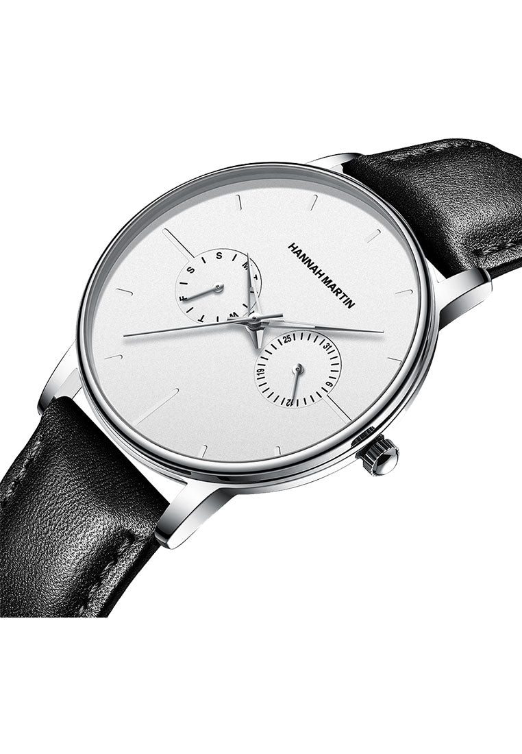 Hannah Martin Nocturnal Leather Men Watch