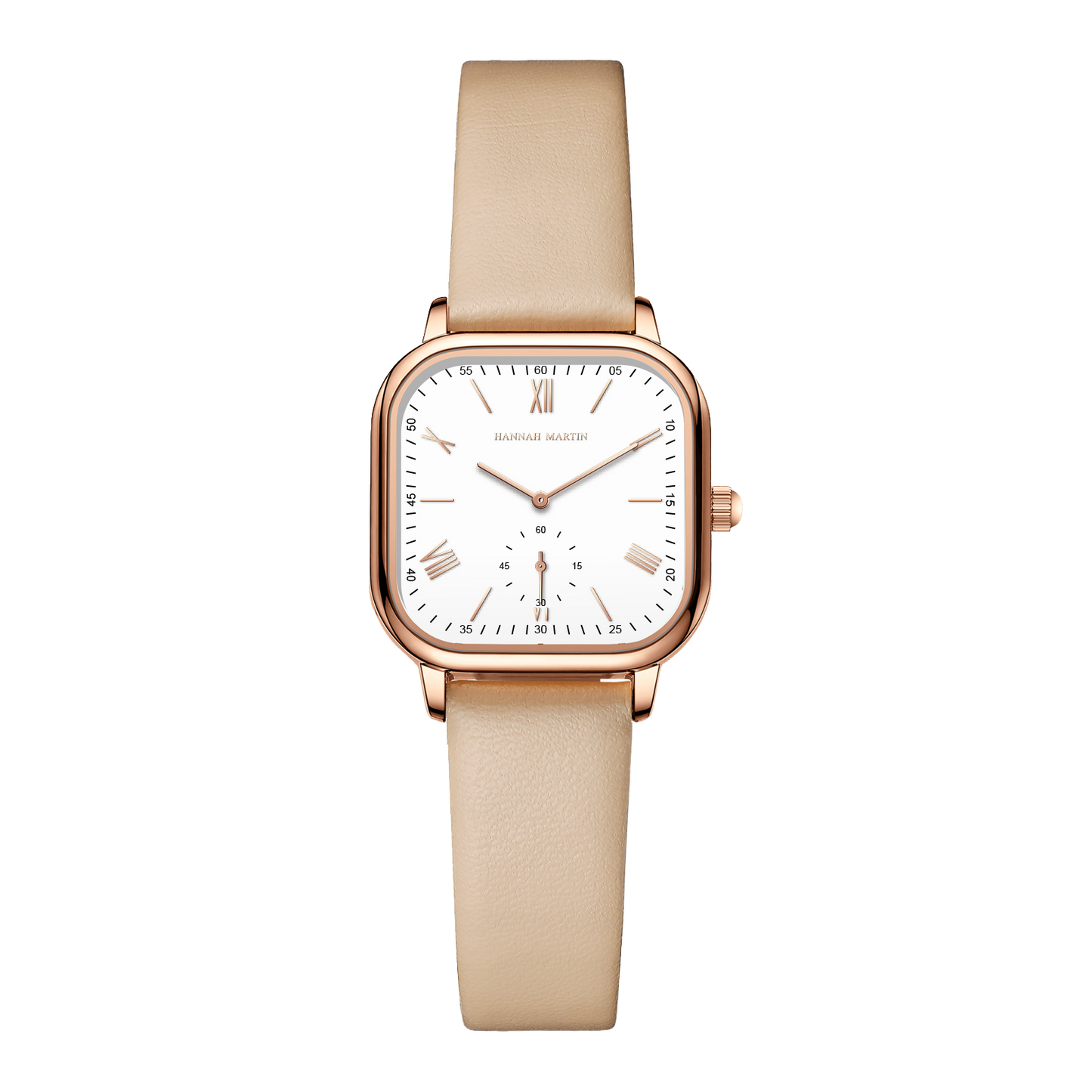 Hannah Martin Squarov Roman Ladies Leather Quartz Watch