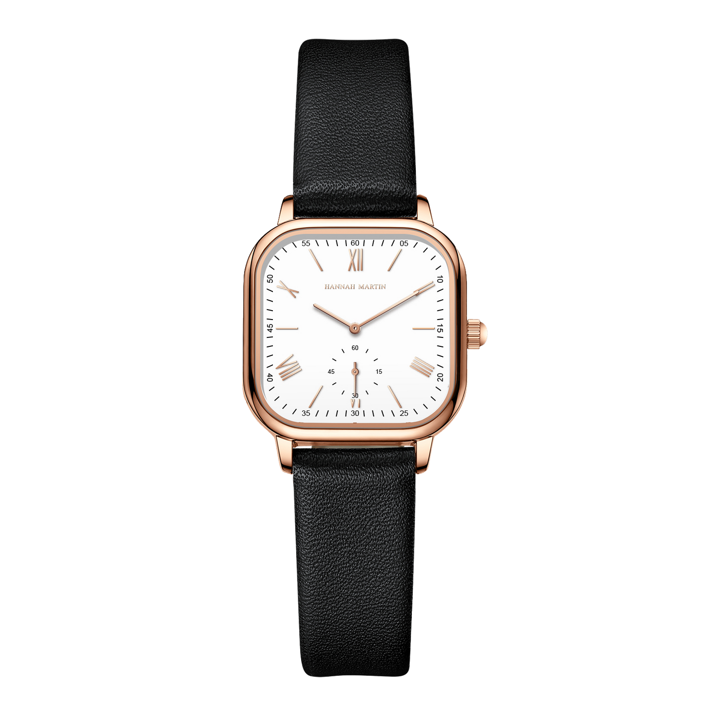 Hannah Martin Squarov Roman Ladies Leather Quartz Watch