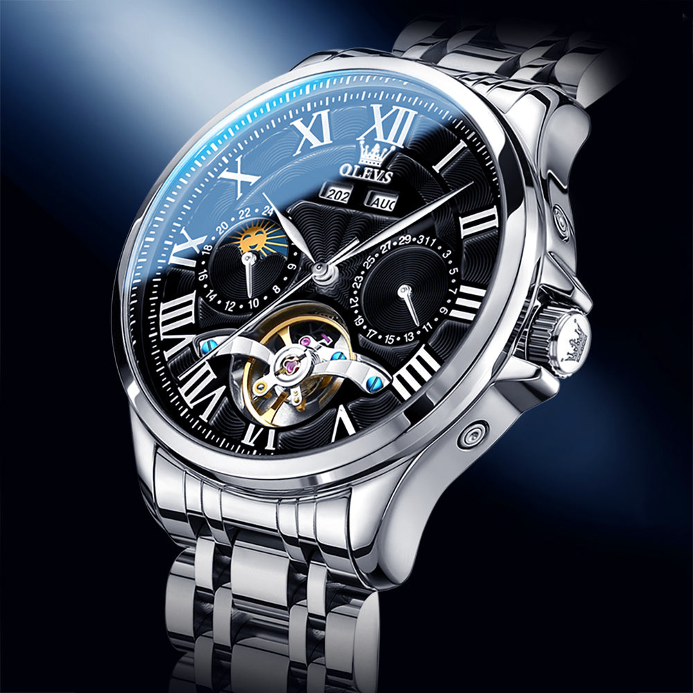 Olevs Mechaniq Tourbillion Automatic Style Watch