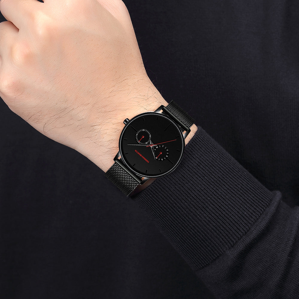 Hannah Martin Nocturnal Leather Men Watch