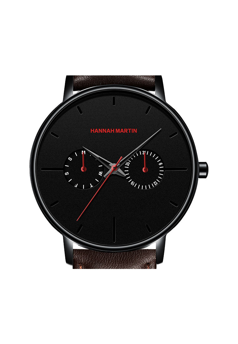 Hannah Martin Nocturnal Leather Men Watch