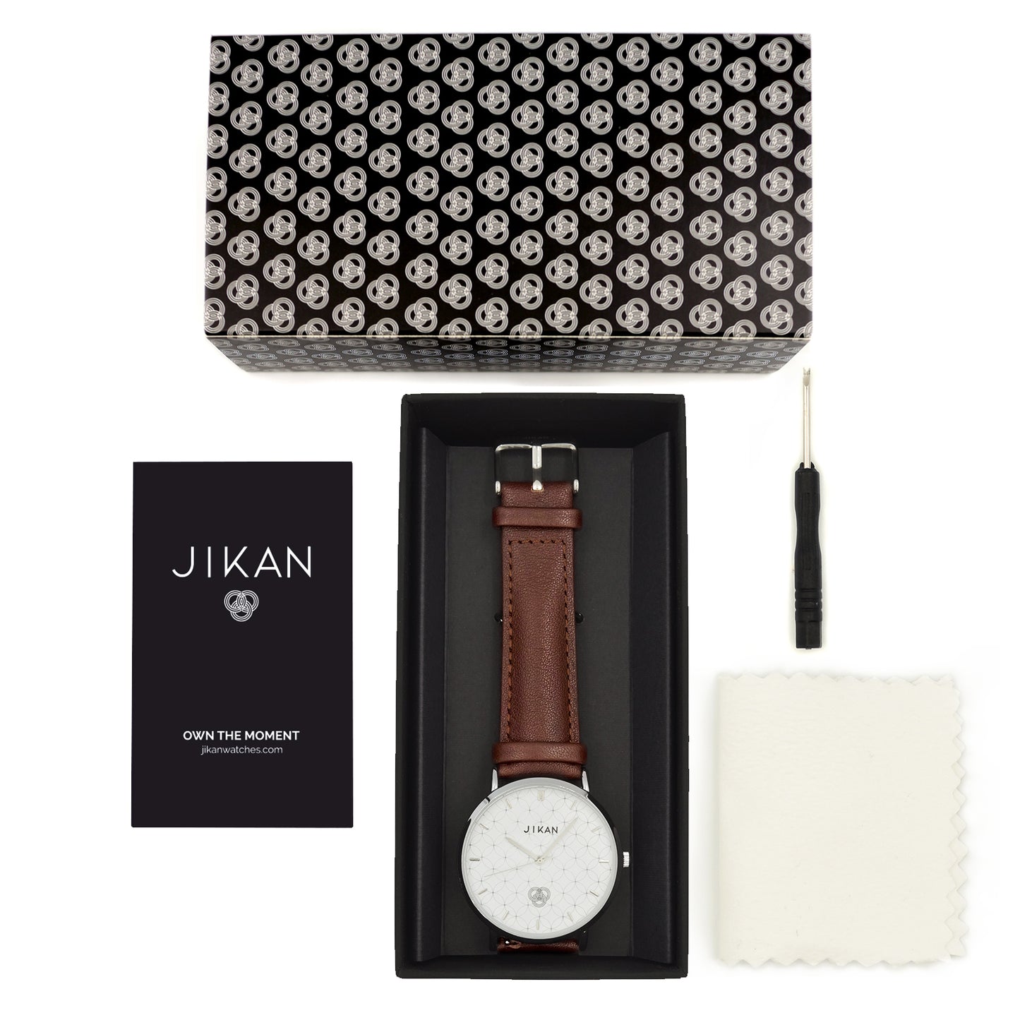 Jikan Sashiko Circle White Brown 38