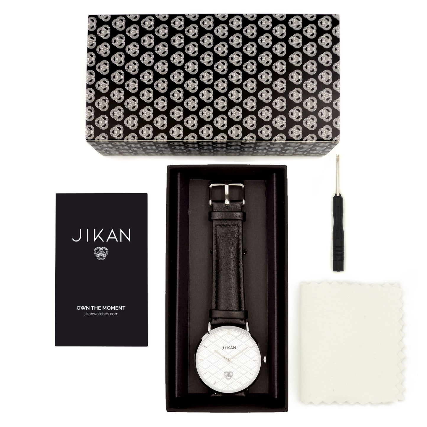 Jikan Sashiko Square White Black 38