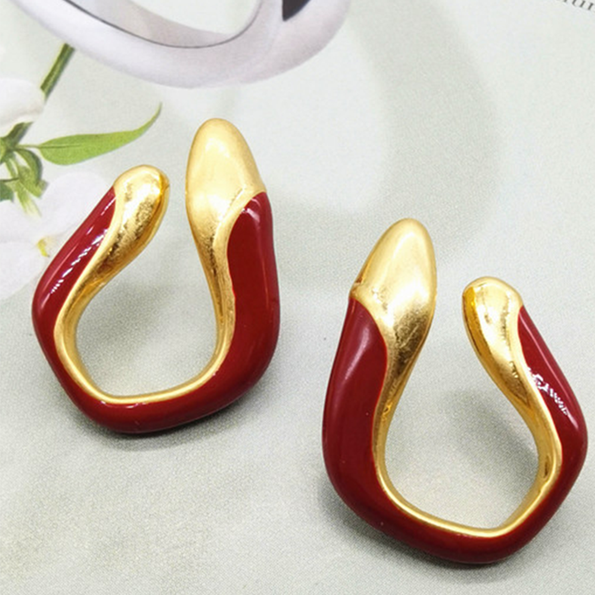 Amber Elegance Hoops