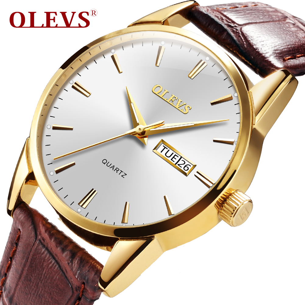 Olevs Classico 39 Leather Quartz Watch – Ultra-thin design with genuine leather strap
欧利时 Classico 39 皮革石英腕表 – 超薄设计,搭配真皮表带
