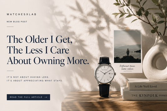 The older I get, The less I care about owning more