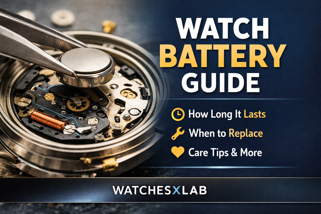 quartz watch battery inside watch movement