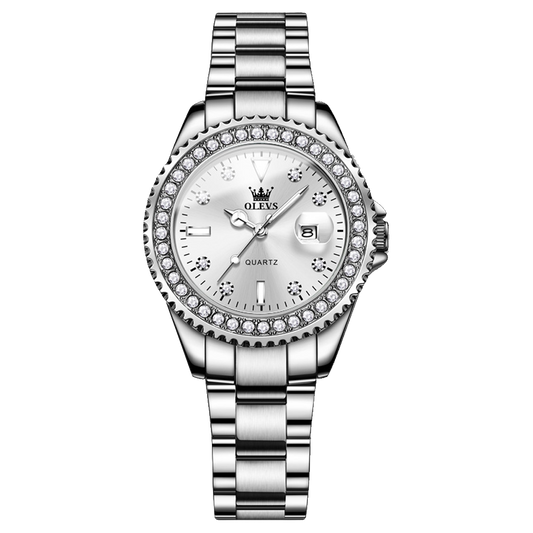 Olevs Crystalina Women Stainless Quartz Watch