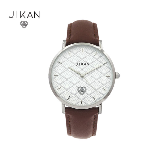 Jikan Tasuki White in Brown 38 Men Quartz Watch