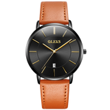 Olevs Ultra Light 40 - BC-Black with Brown Strap