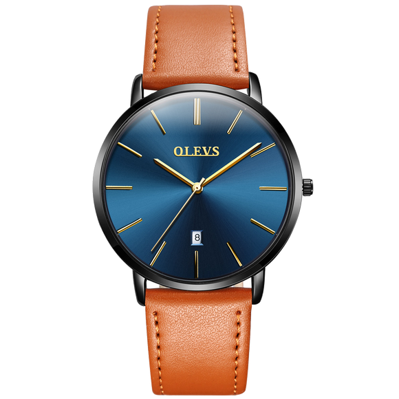 Olevs Ultra Light 40 - BC-Blue with Brown Strap