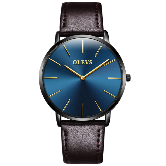 Olevs Classic The 40 Blue and Dark Brown