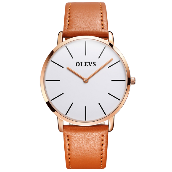Olevs Classic The 40 White and Light Brown