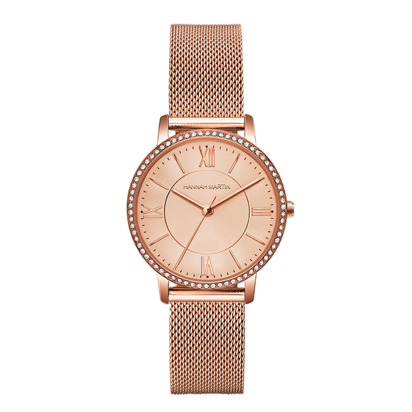 Hannah Martin Crystal Roman Marker Rose Gold