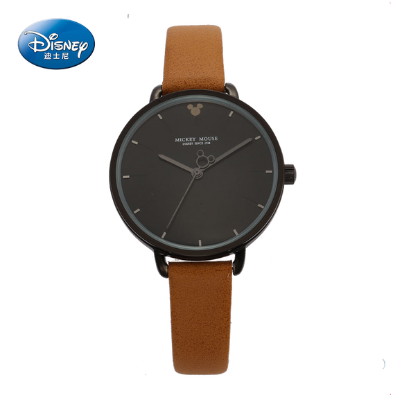 Disney Classic Mickey Character Dial Women Watch - Brown