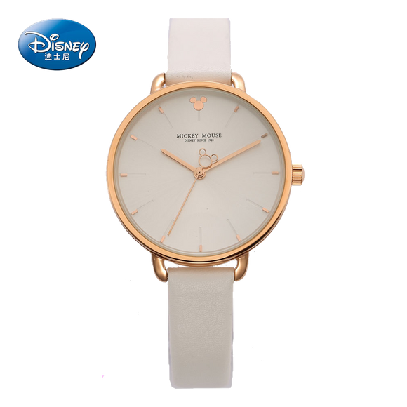 Disney Classic Mickey Character Dial Women Watch - White