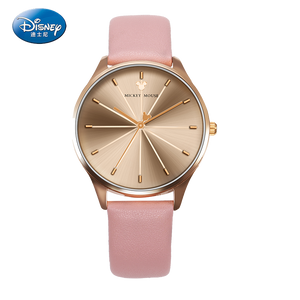 Disney Gold Mickey Character Dial Women Watch - Pink
