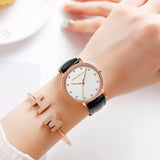 Hannah Martin Crystal Marker Ring White with Black Strap