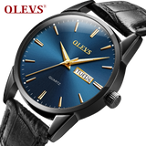 Olevs Classic Leather 39 Blue and Black