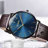Olevs Classic The 40 Blue and Dark Brown