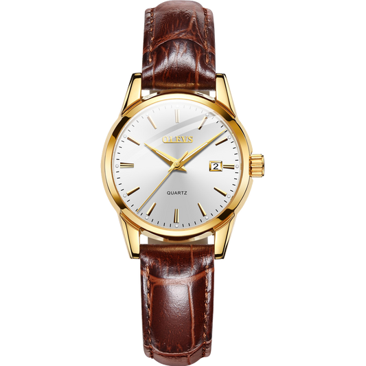 Olevs Classico 29 Leather Women Quartz Watch