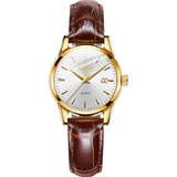 Olevs Classic Leather White and Brown