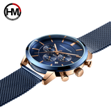 Hannah Martin Retour-II Men Chronograph Watch - Rose Blue