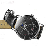 Olevs Tracker Men Leather Quartz Watch