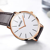 Olevs Classic The 40 White and Dark Brown