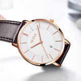 Olevs Ultra Light 40 - GC-White with Dark Brown Strap