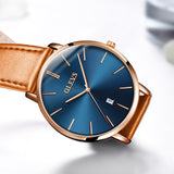 Olevs Ultra Light 40 - GC-Blue with Brown Strap