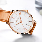 Olevs Ultra Light 40 - GC-White with Brown Strap