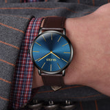 Olevs Classic The 40 Blue and Dark Brown