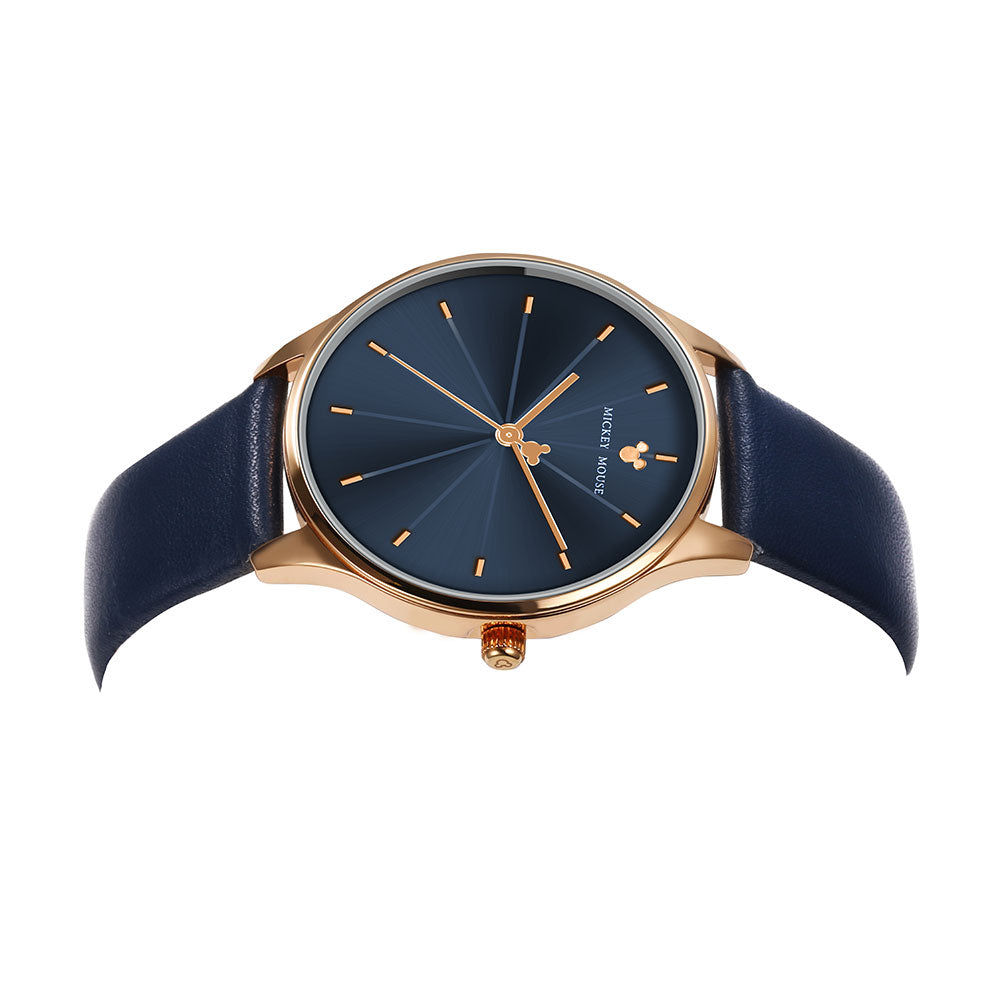Disney Gold Mickey Character Dial Women Watch Navy Blue Watches X Lab