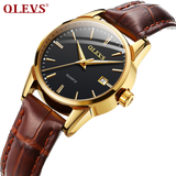 Olevs Classic Leather Black and Brown