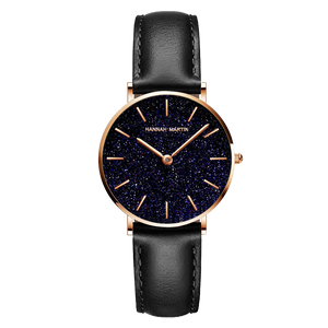 Hannah Martin Crystalline Women Leather Quartz Watch
