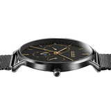 Olevs Astronaut Stainless Quartz Watch - Black